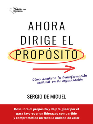 cover image of Ahora dirige el propósito
